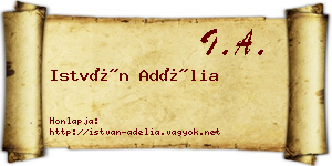 István Adélia névjegykártya